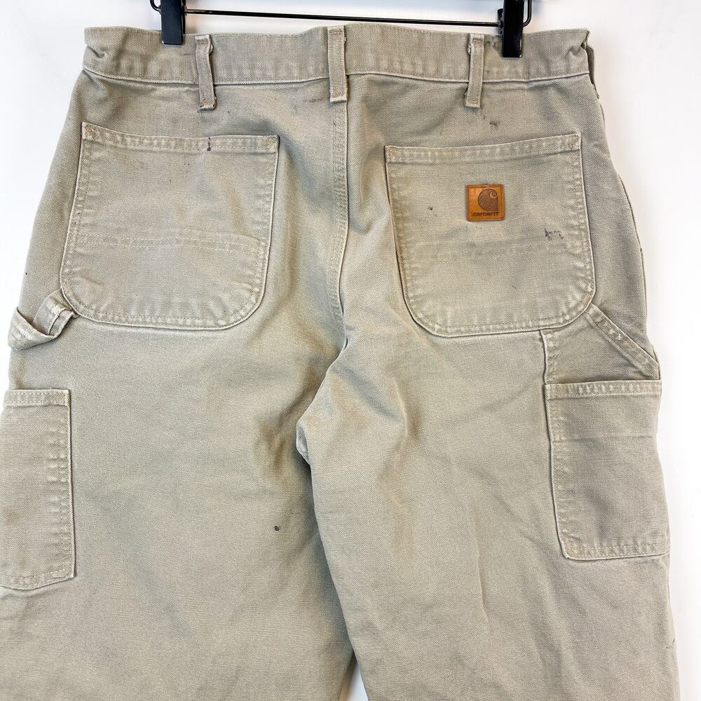 Carhartt 34x32 Duck Canvas Dungaree Carpenter Pan… - image 6